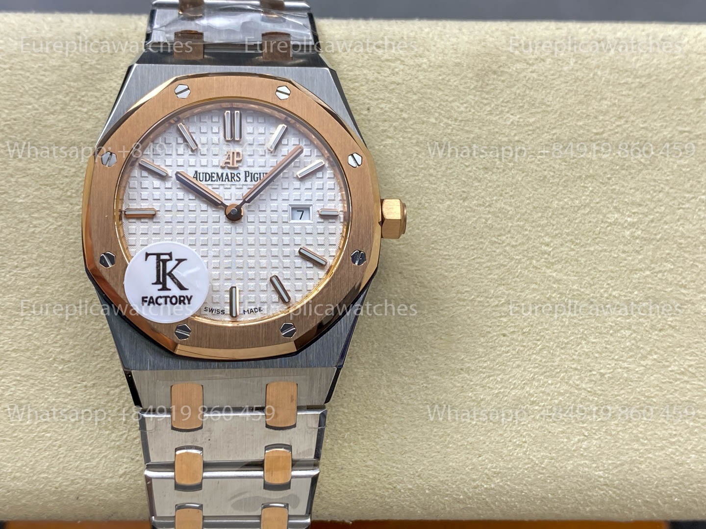 Audemars Piguet Royal Oak Quartz 33mm 67651 Rose gold White Dial TK Fabbrica versione migliore 1:1