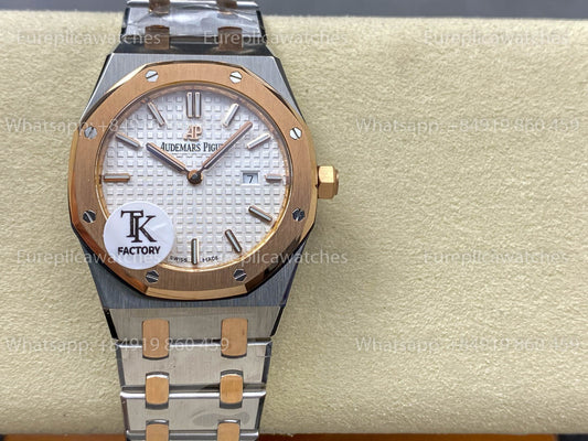 Audemars Piguet Royal Oak Quartz 33mm 67651 Rose gold White Dial TK Fabbrica versione migliore 1:1