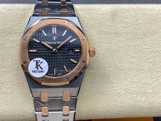Audemars Piguet Royal Oak Quartz 33mm 67651 Rose gold Black Dial TK Fabbrica versione migliore 1:1