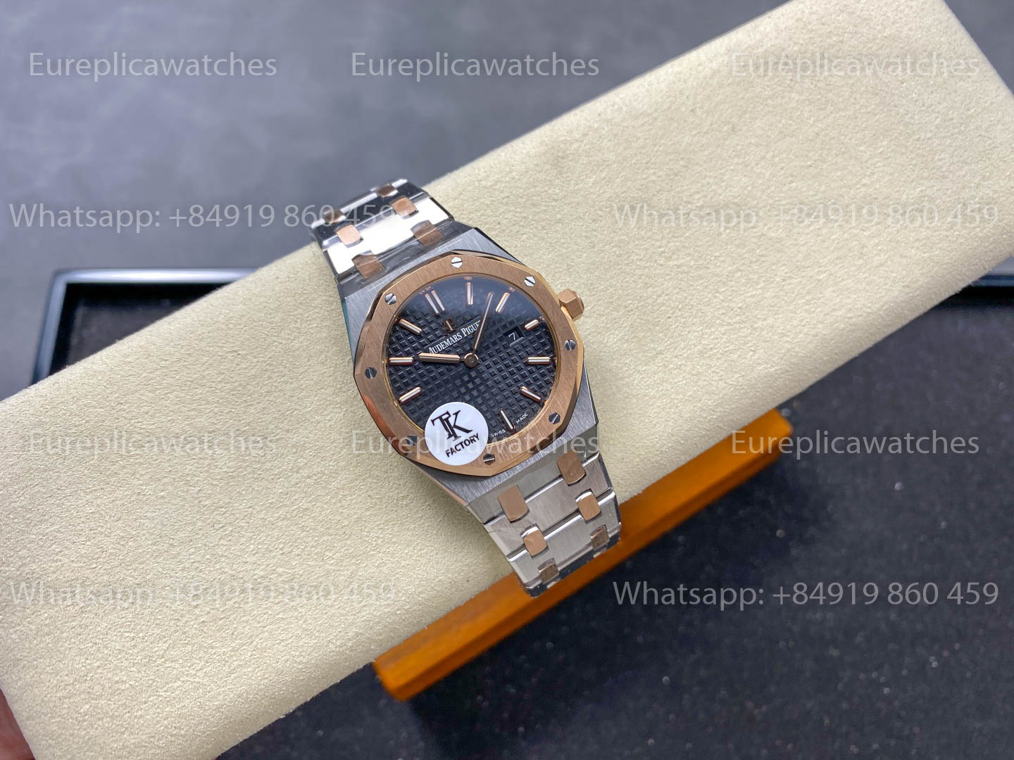 Audemars Piguet Royal Oak Quartz 33mm 67651 Rose gold Black Dial TK Fabbrica versione migliore 1:1