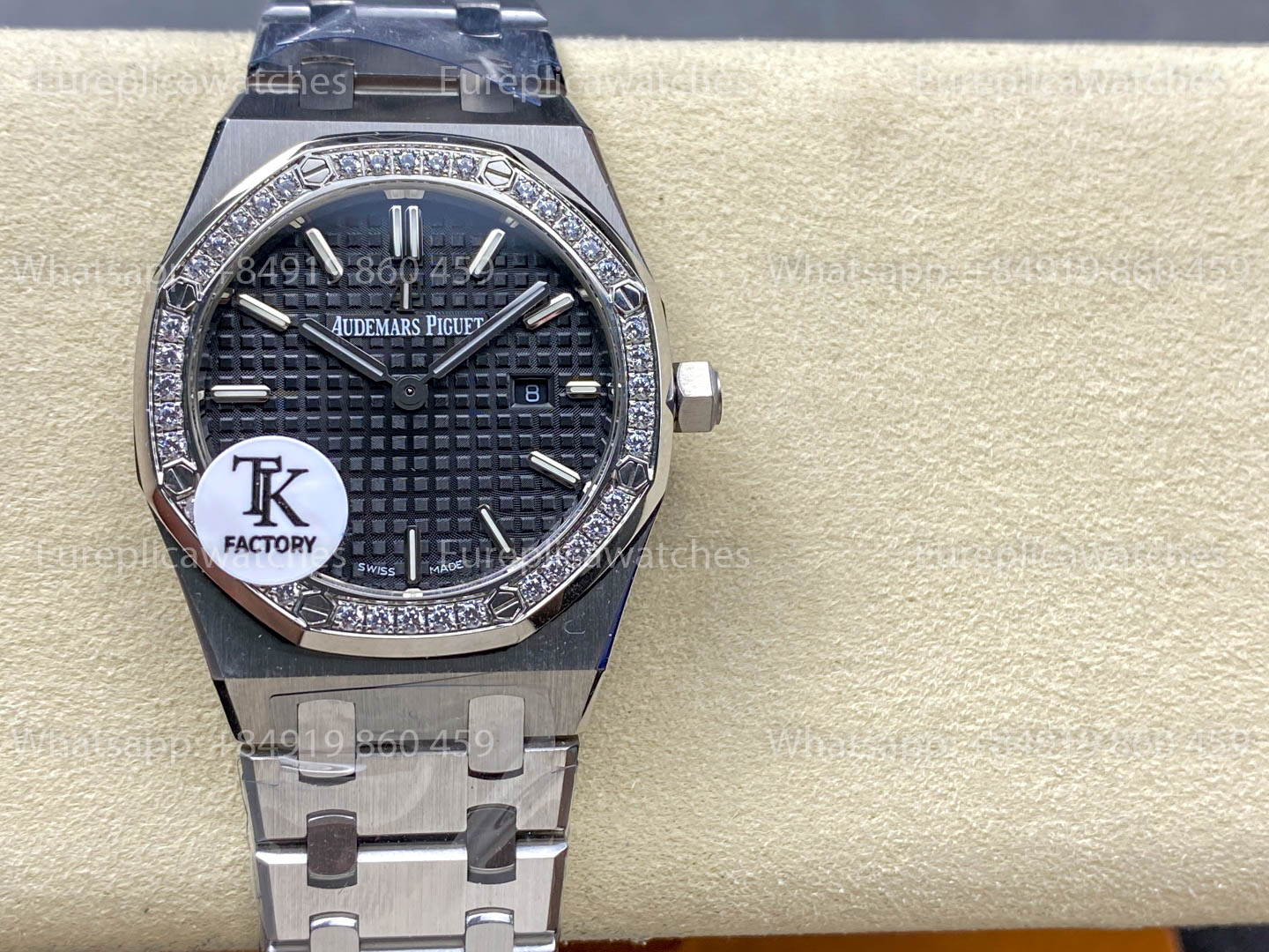 Audemars Piguet Royal Oak Quartz 33mm 67651 Black Diamonds Dial TK Fabbrica versione migliore 1:1