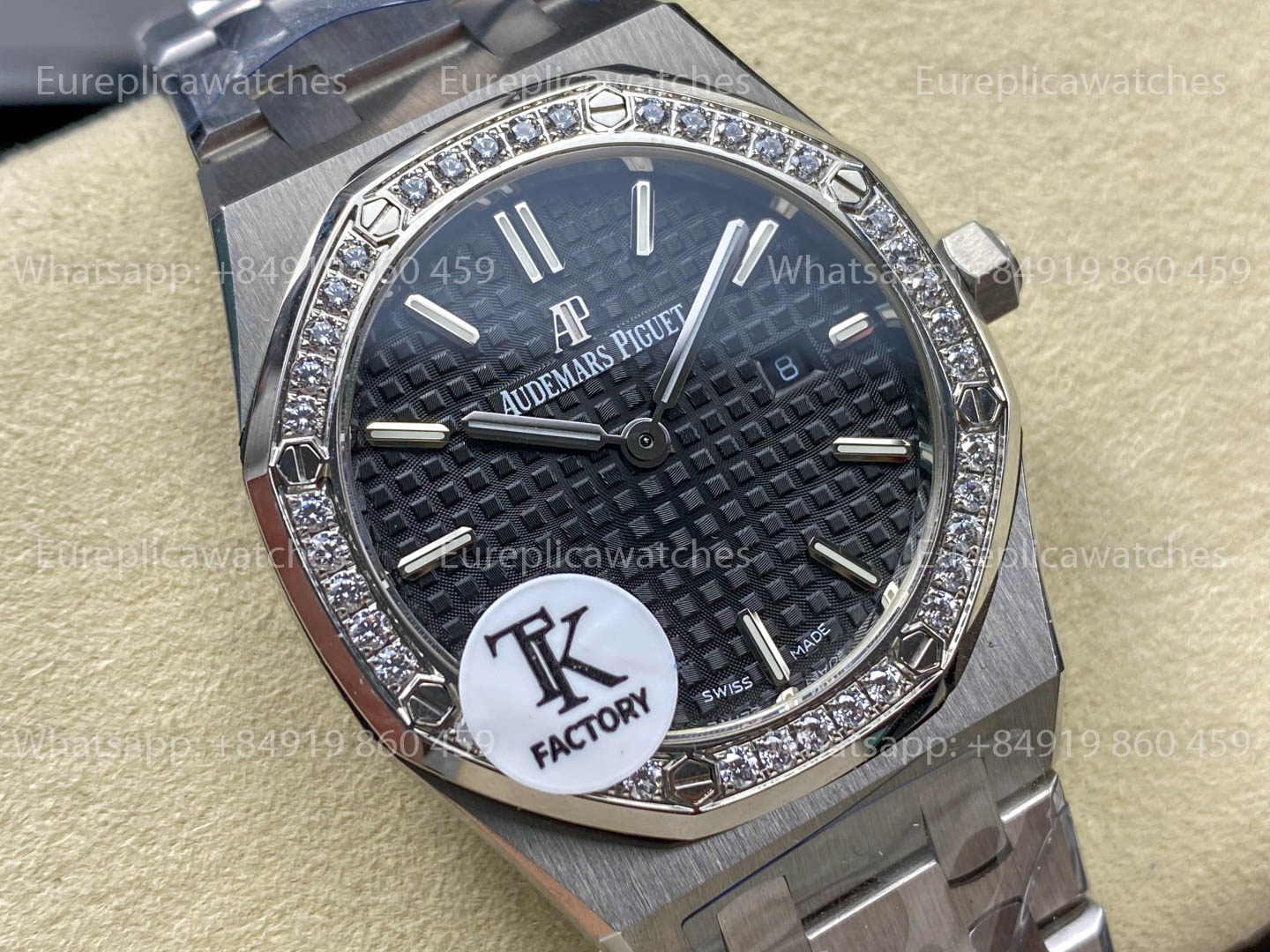 Audemars Piguet Royal Oak Quartz 33mm 67651 Black Diamonds Dial TK Fabbrica versione migliore 1:1