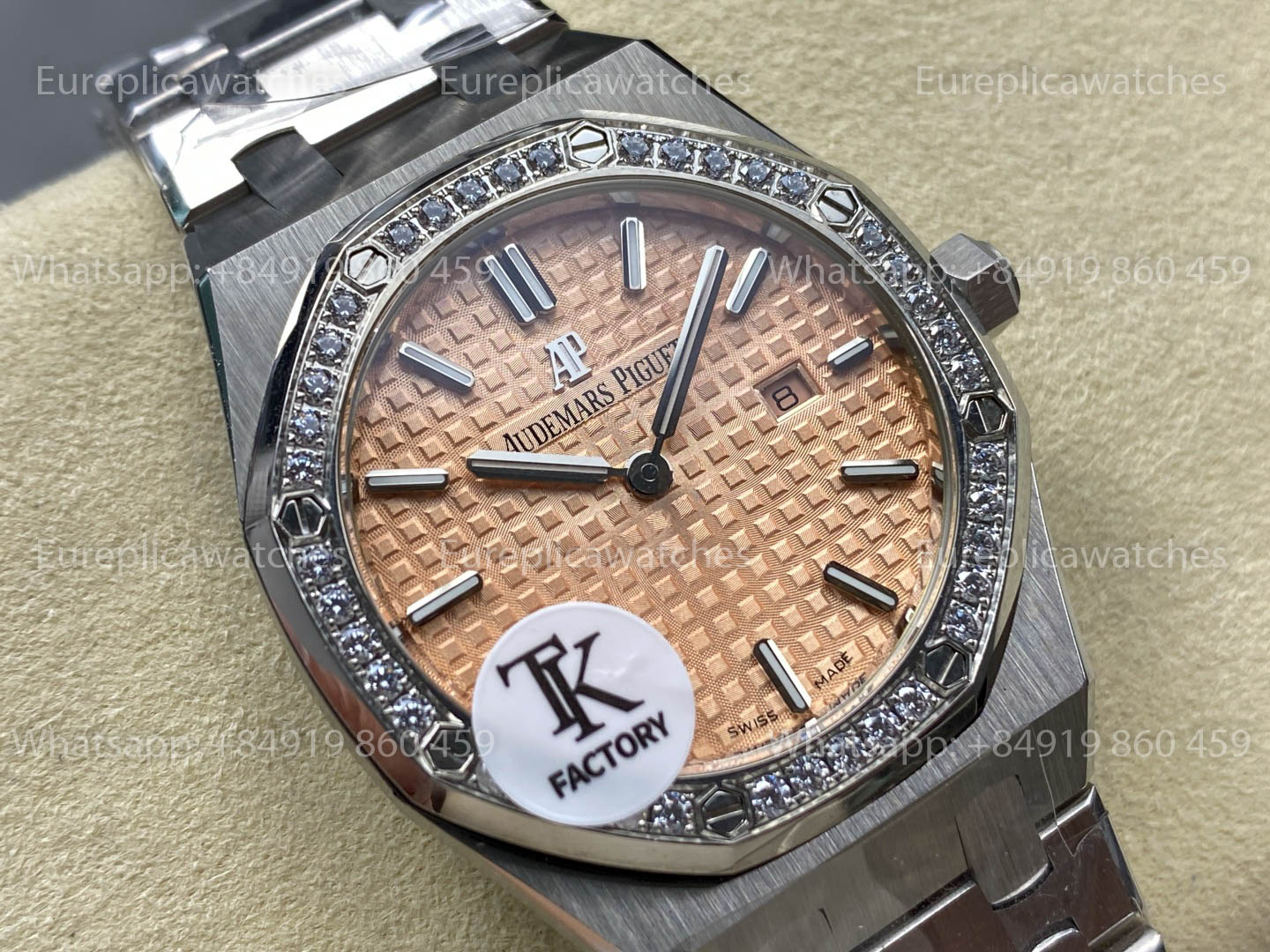Audemars Piguet Royal Oak Quartz 33mm 67651SR Yellow Diamonds Dial TK Fabbrica versione migliore 1:1