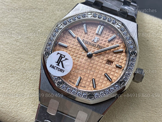 Audemars Piguet Royal Oak Quartz 33mm 67651SR Yellow Diamonds Dial TK Fabbrica versione migliore 1:1