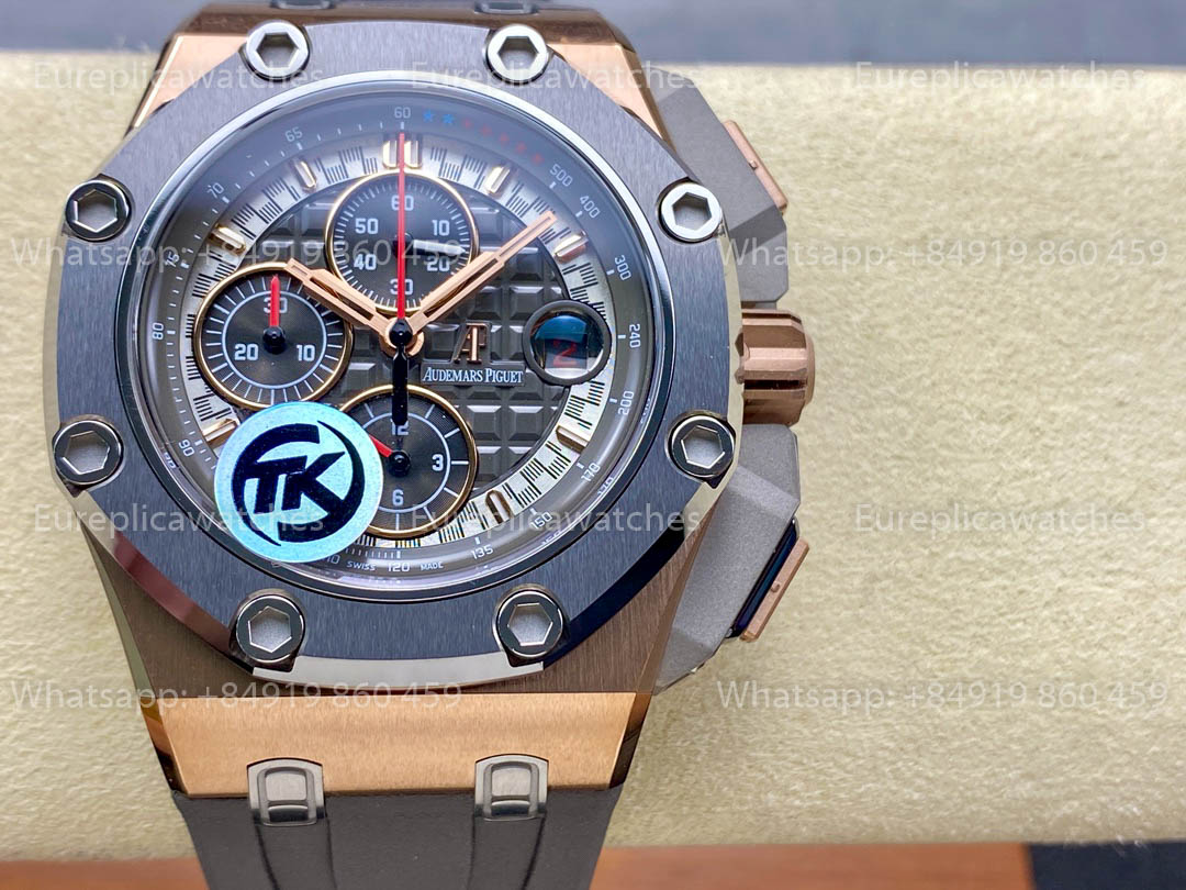 Audemars Piguet Royal Oak Offshore 26568OM Gray Dial Rose Gold TK Fábrica versão melhor 1:1