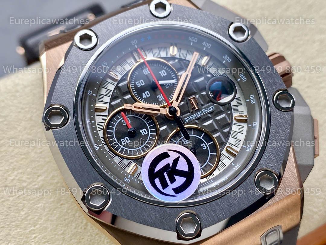 Audemars Piguet Royal Oak Offshore 26568OM Gray Dial Rose Gold TK Fábrica versão melhor 1:1