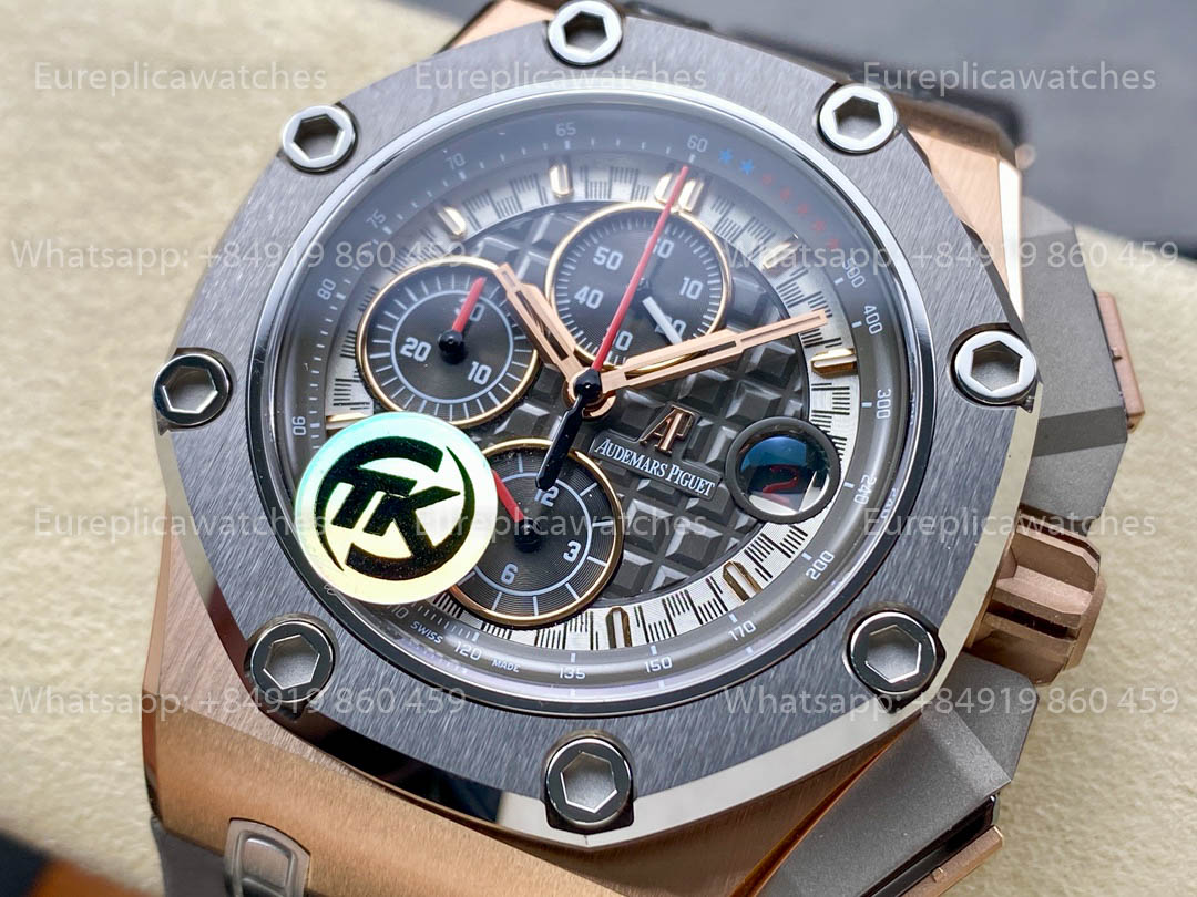 Audemars Piguet Royal Oak Offshore 26568OM Gray Dial Rose Gold TK Fábrica versão melhor 1:1