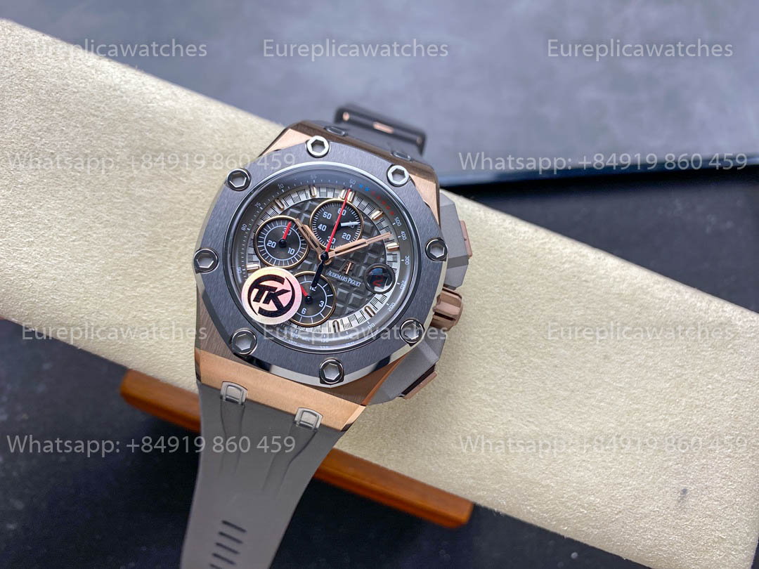 Audemars Piguet Royal Oak Offshore 26568OM Gray Dial Rose Gold TK Fábrica versão melhor 1:1