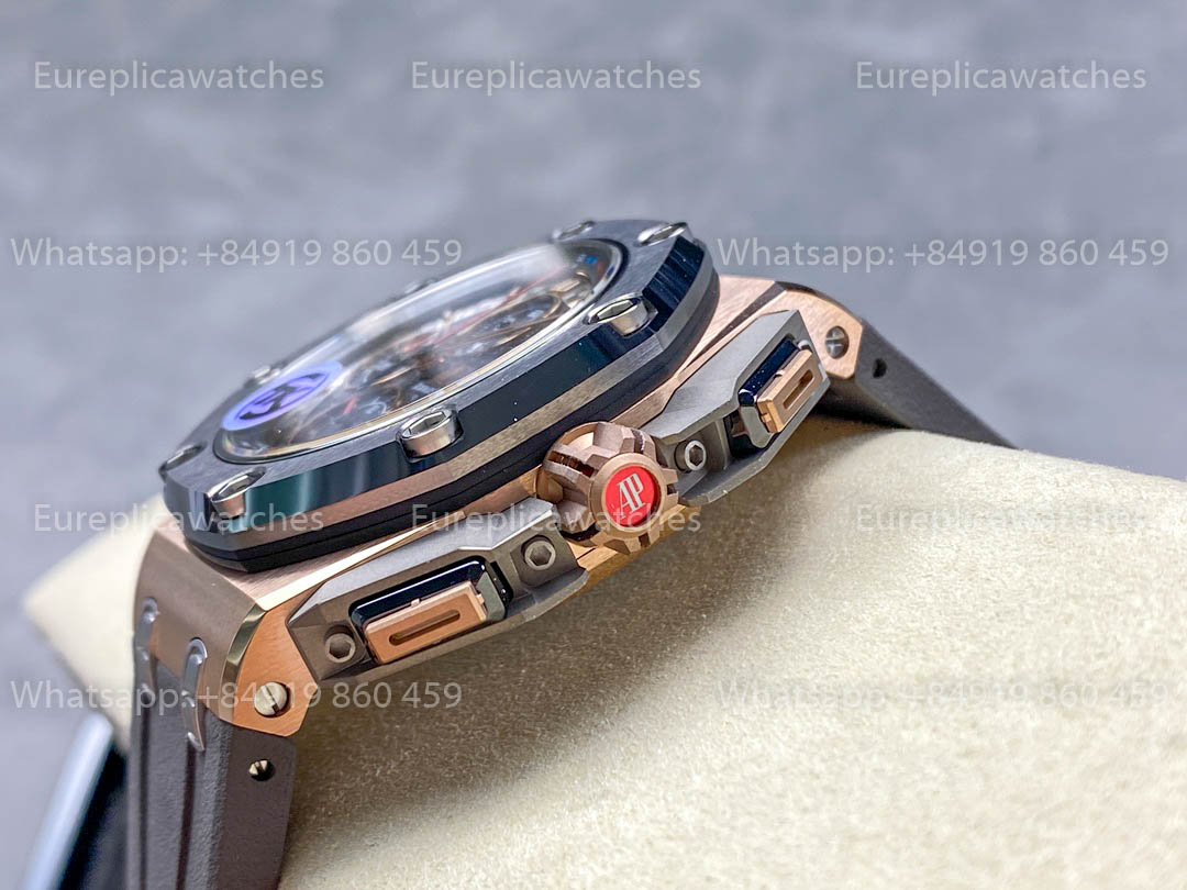 Audemars Piguet Royal Oak Offshore 26568OM Gray Dial Rose Gold TK Fábrica versão melhor 1:1
