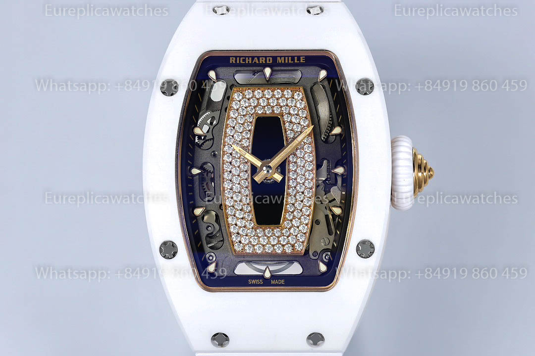 Richard Mille RM 07-01 White Ceramic Black-Lip versione migliore 1:1 ZF Fabbrica