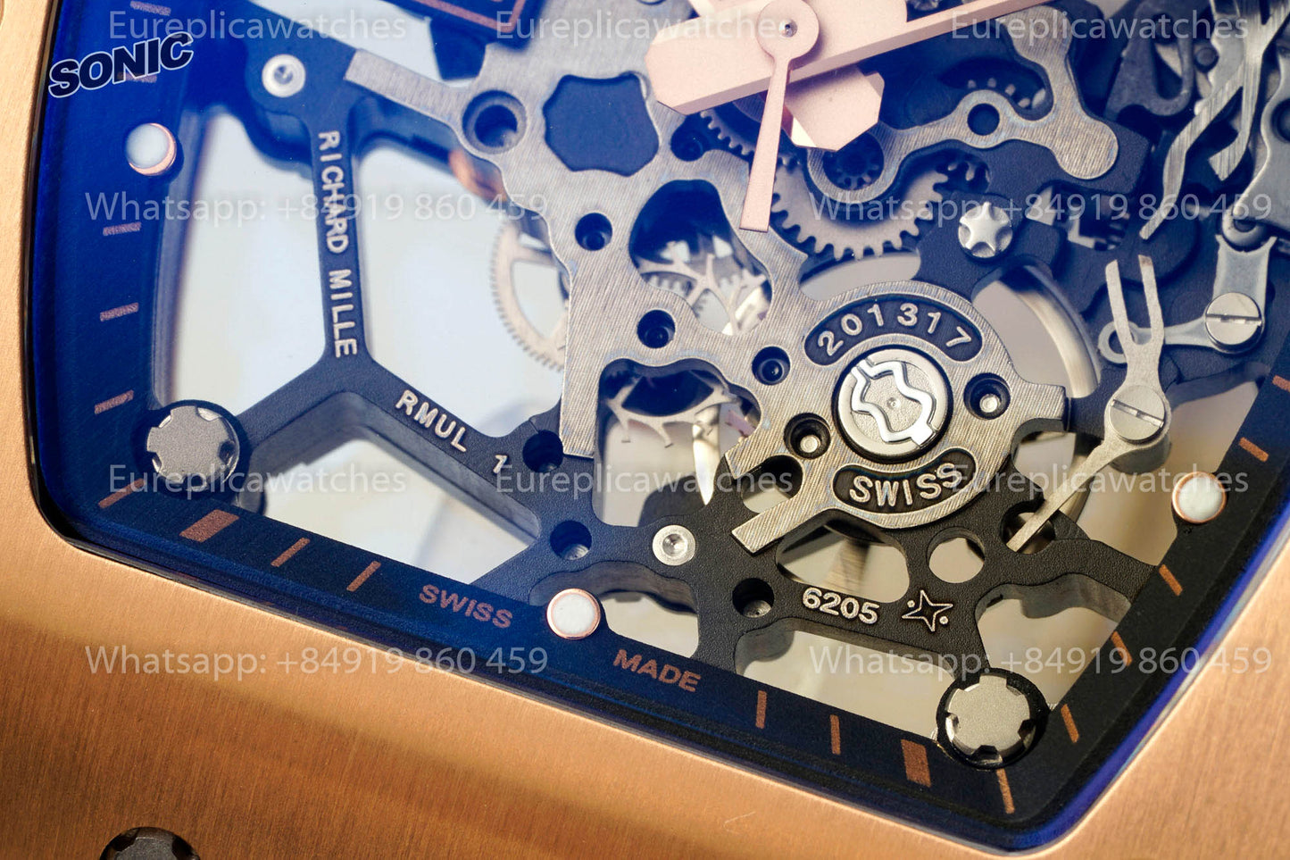 Richard Mille RM035 Americas Gold Toro versione migliore 1:1 Sonic Fabbrica V4 White cinturino