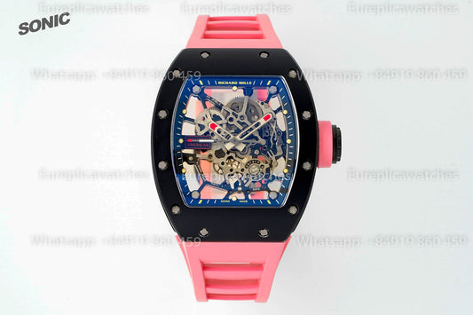 Richard Mille RM035 Americas Black Toro versione migliore 1:1 Sonic Fabbrica V4 Pink cinturino