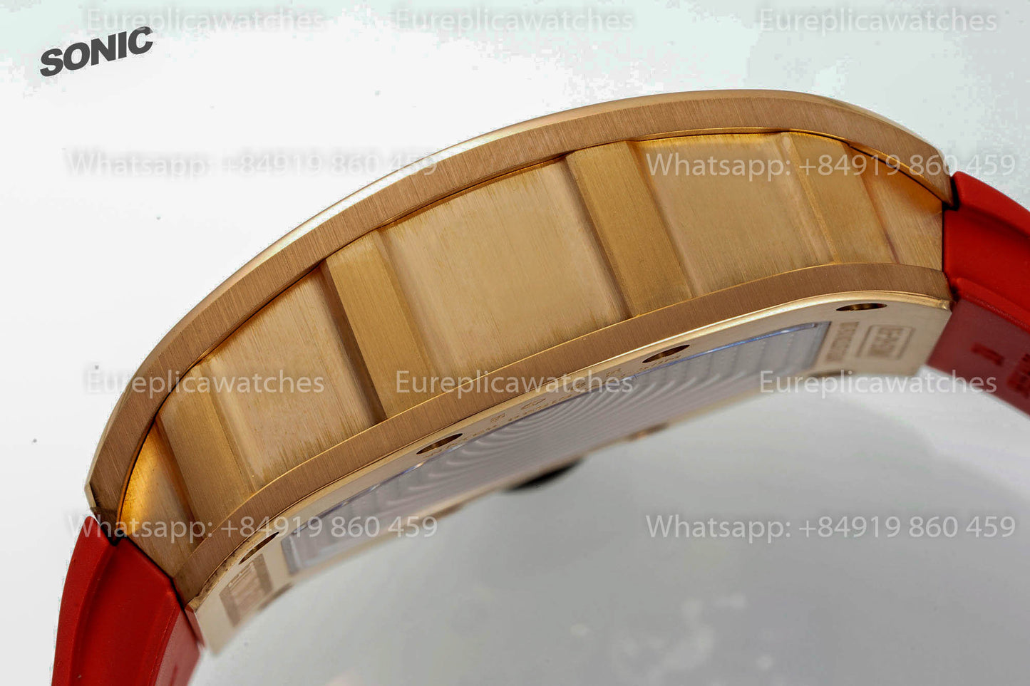 Richard Mille RM035 Rose Gold Toro versione migliore 1:1 Sonic Fabbrica V4 Red Rubber cinturino