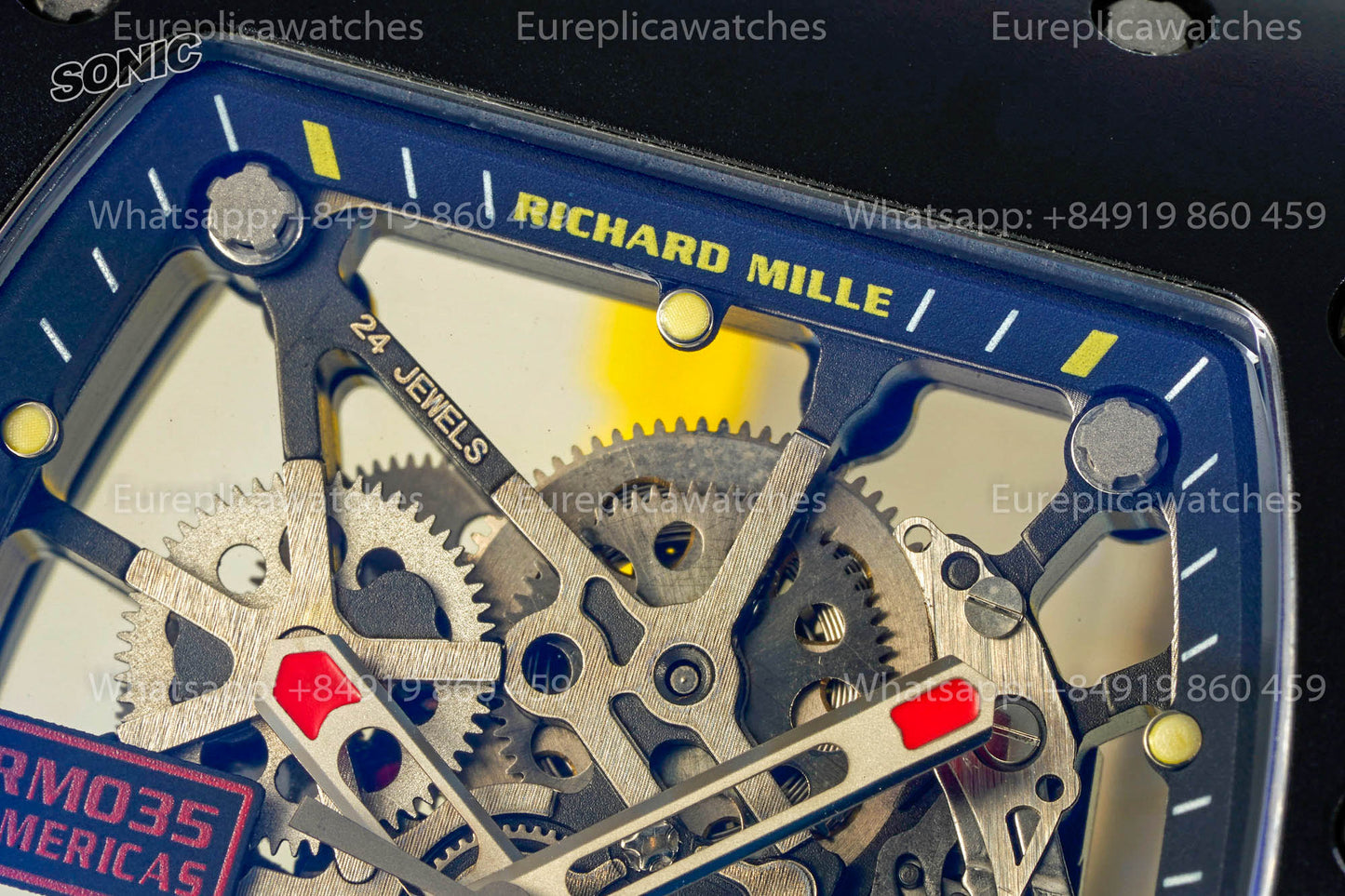 Richard Mille RM035 Rafael Nadal TZP Cerâmica NTPT Carbono versão melhor 1:1 Sonic Fabbrica V4