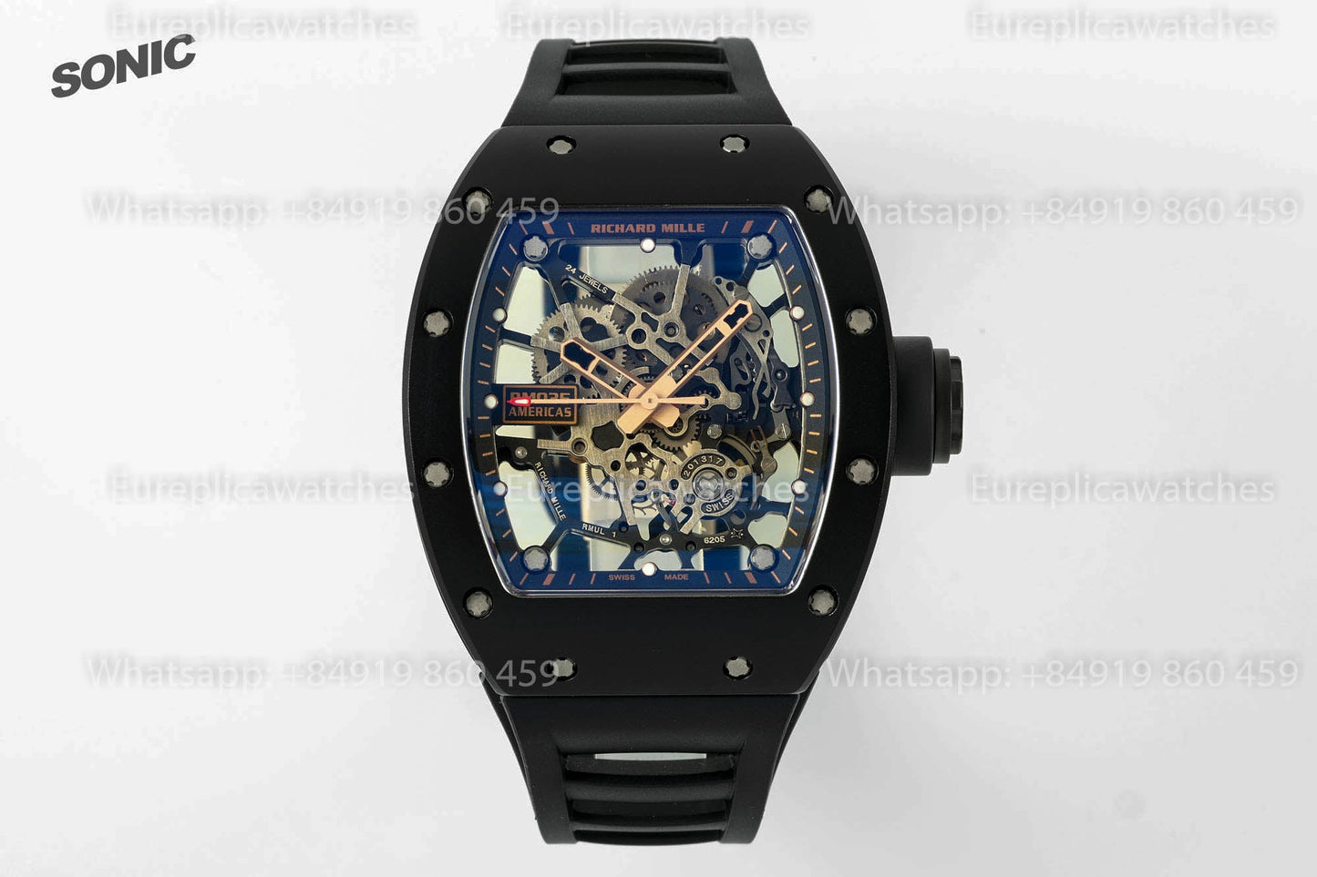Richard Mille RM 035 RM035 Rose Gold TZP Americas Black Toro versione migliore 1:1 Sonic Fabbrica V4
