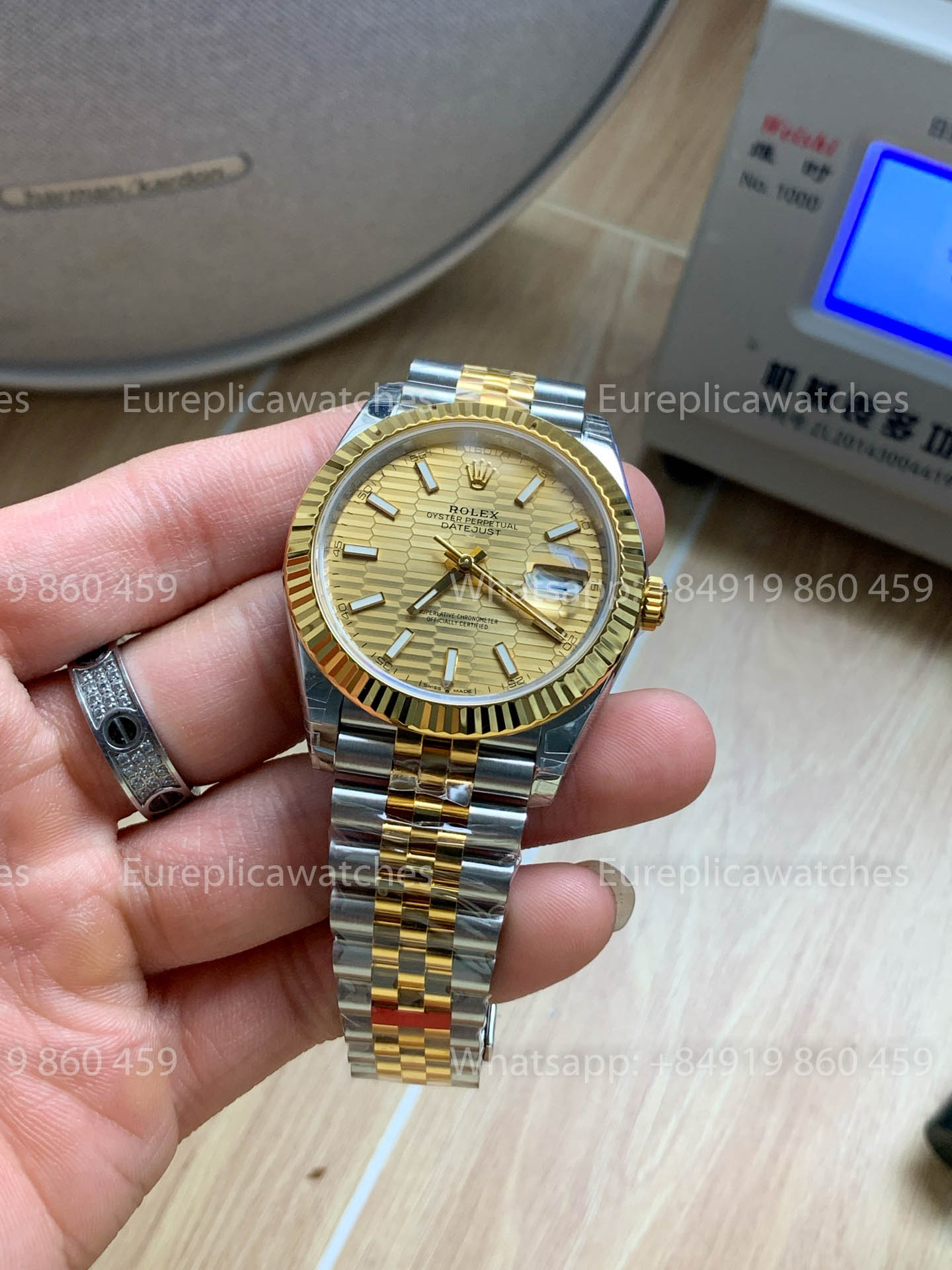 Rolex Datejust 41 M126333 Golden Motif quadrante Fluted lunetta versione migliore 1:1 VS Fabbrica