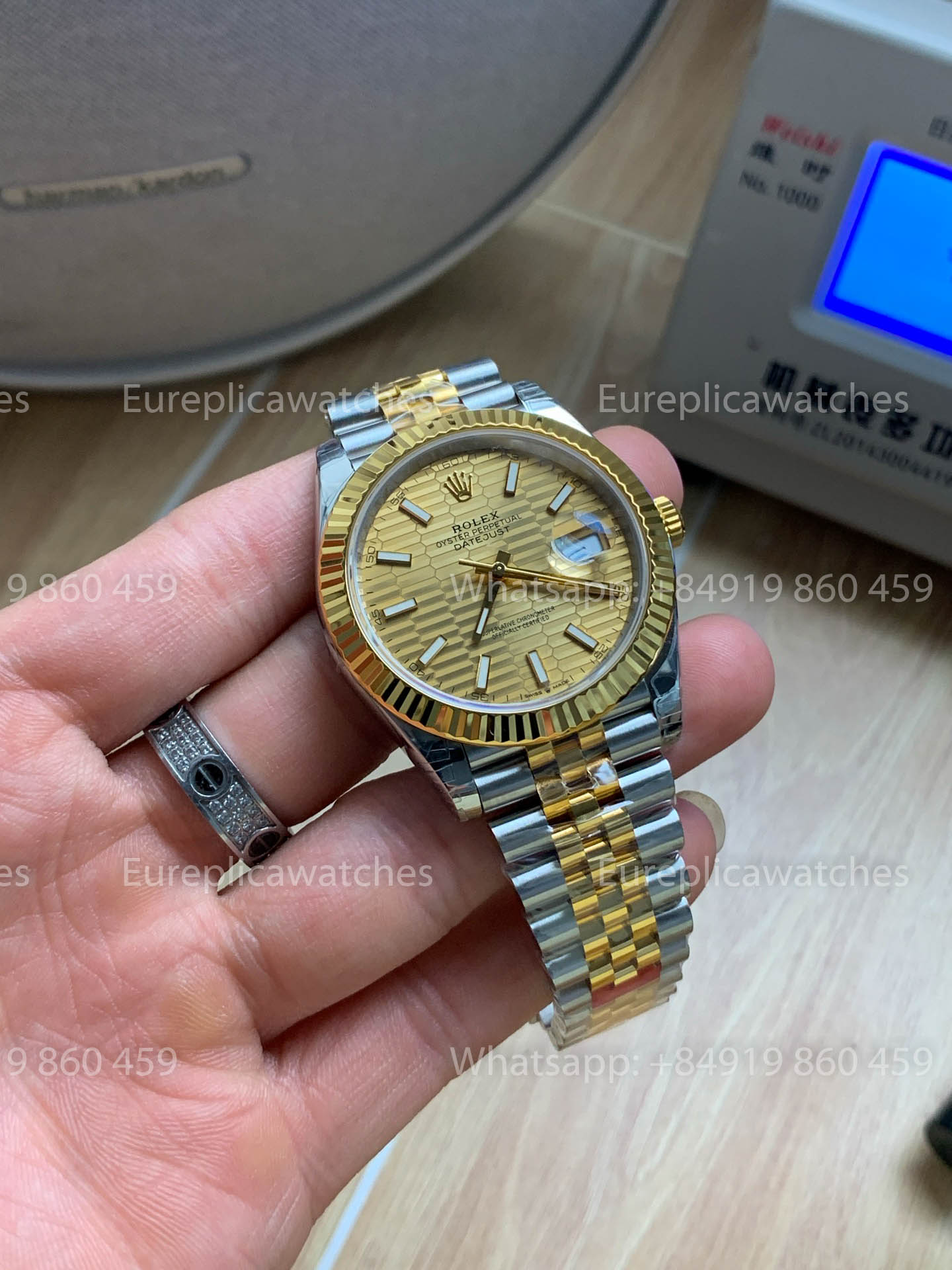 Rolex Datejust 41 M126333 Golden Motif quadrante Fluted lunetta versione migliore 1:1 VS Fabbrica
