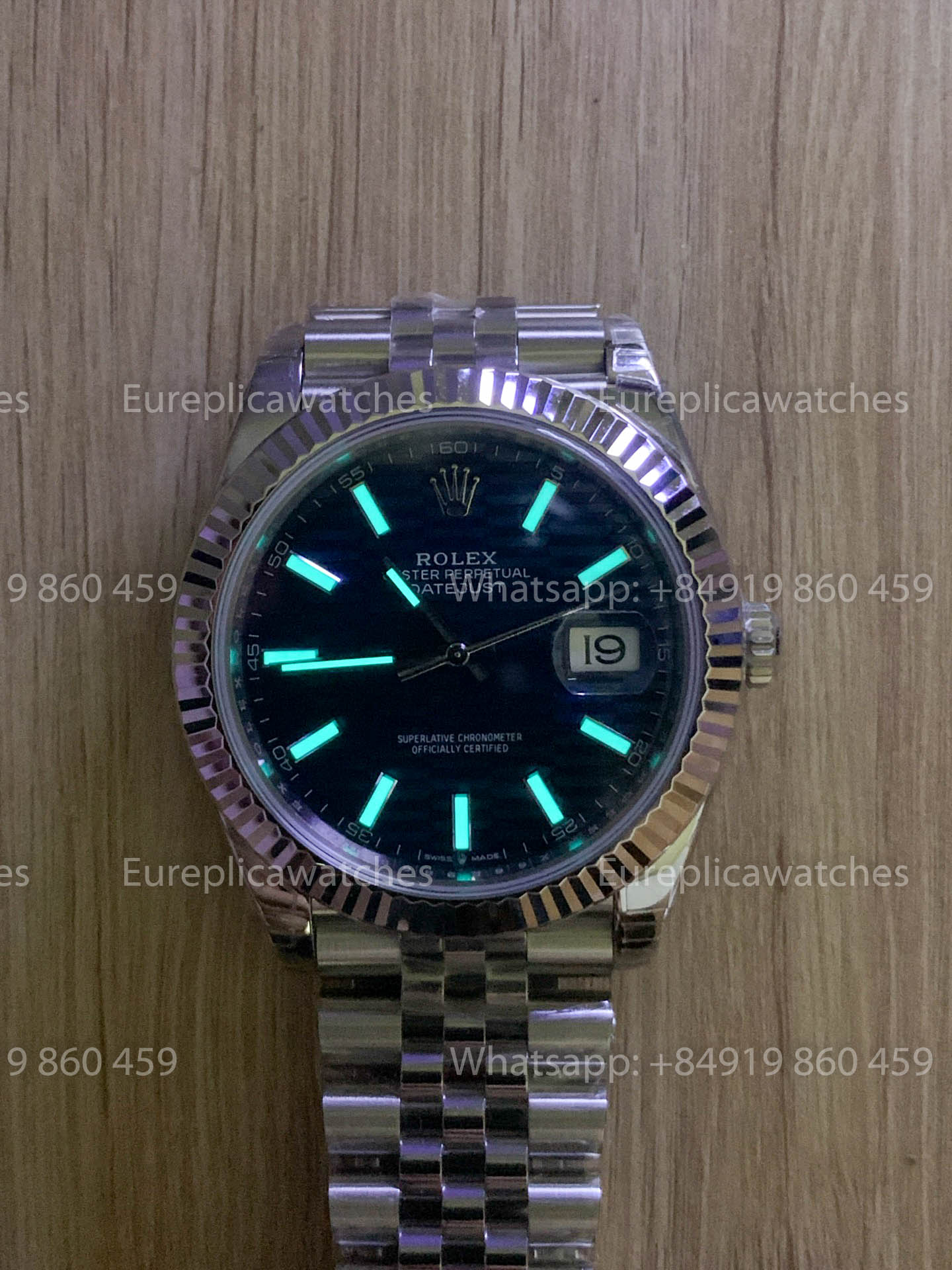 Rolex Datejust 41 M126334-0032 Blu Motif quadrante  Fluted lunetta versione migliore 1:1 VS Fabbrica