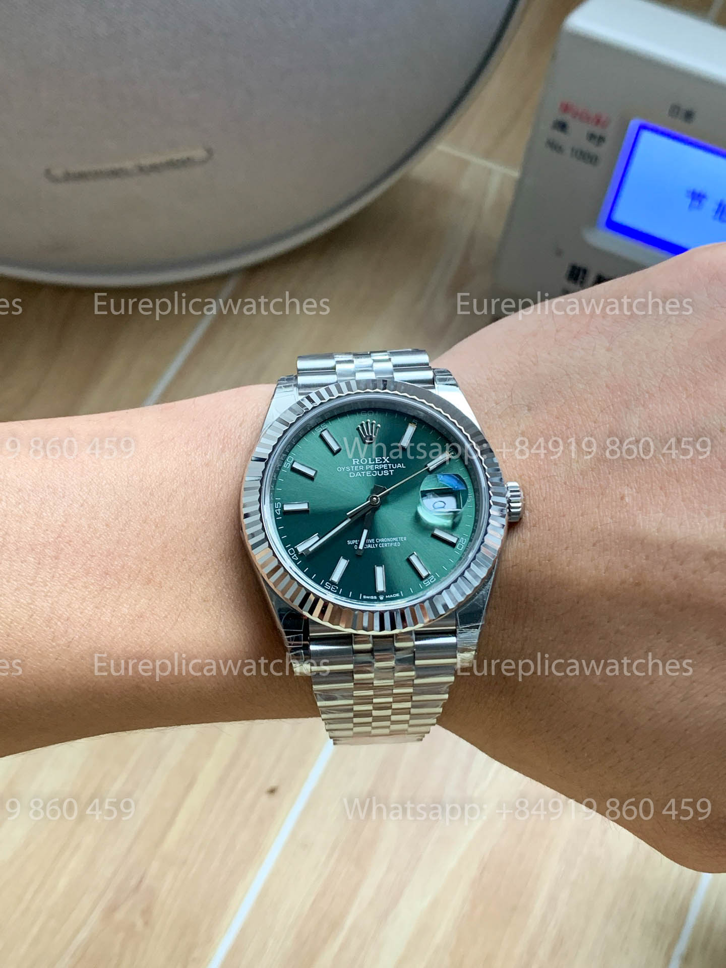 Rolex Datejust 41 M126334-0028 quadrante verde Fluted lunetta versione migliore 1:1 VS Fabbrica