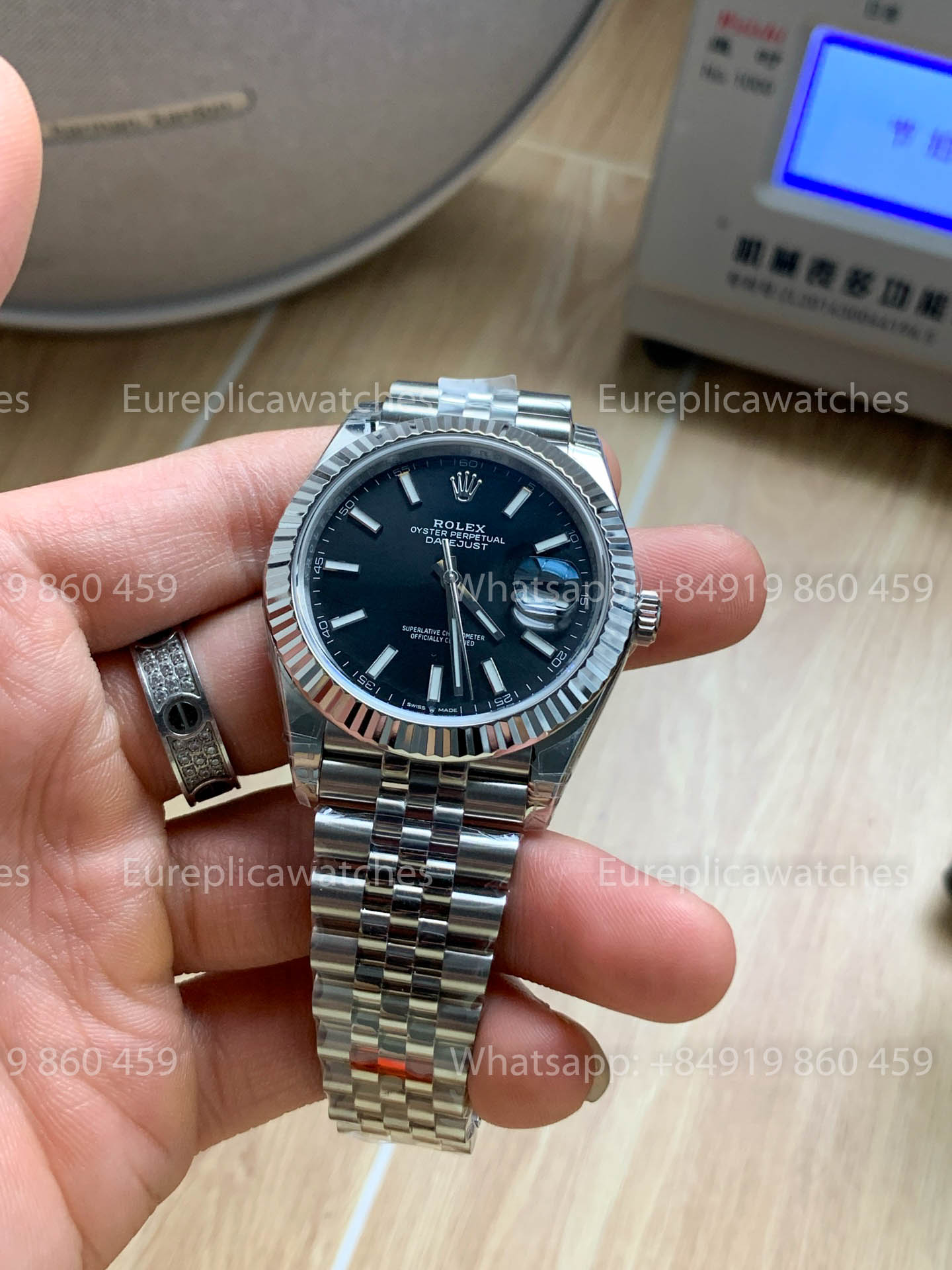 Rolex Datejust 41 M126334-0018 quadrante nero Fluted lunetta versione migliore 1:1 VS Fabbrica
