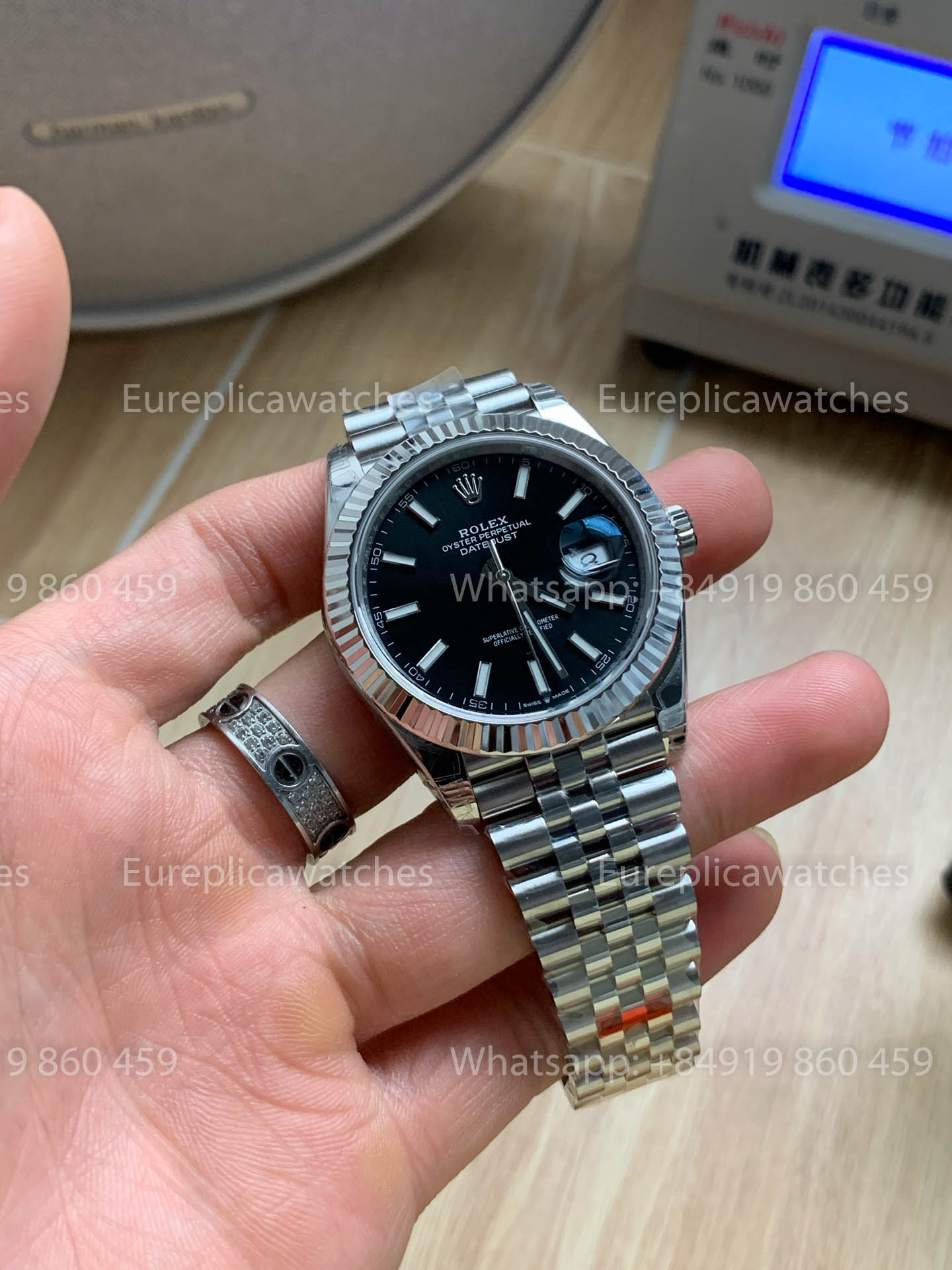 Rolex Datejust 41 M126334-0018 quadrante nero Fluted lunetta versione migliore 1:1 VS Fabbrica