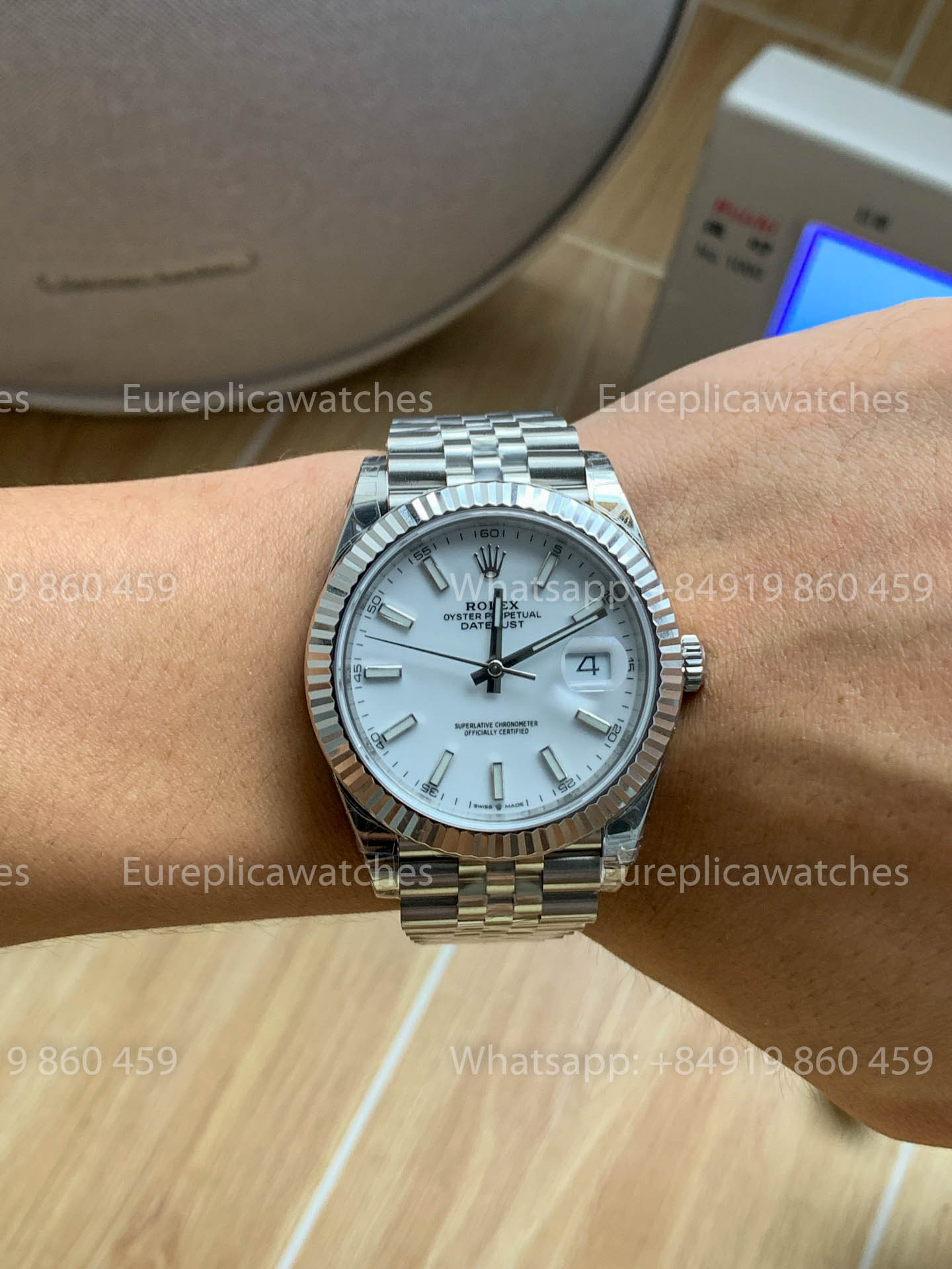 Rolex Datejust 41 M126334-0010 quadrante bianco Fluted lunetta versione migliore 1:1 VS Fabbrica