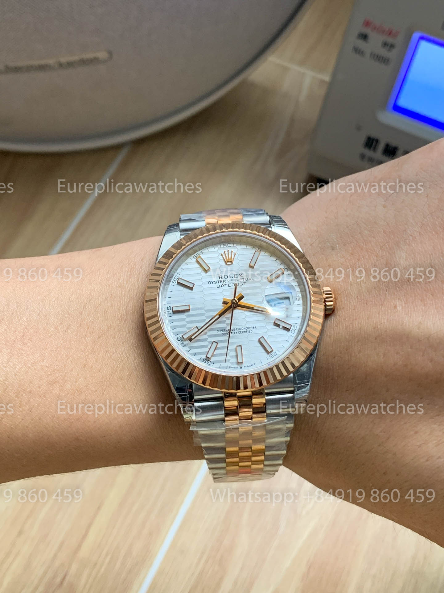 Rolex Datejust 41 M126331-0021 Fluted Argento Fluted Motif Index quadrante versione migliore 1:1 VS Fabbrica