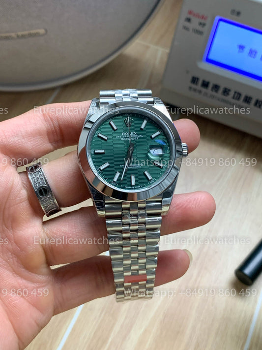 Rolex Datejust 41 M126300-0022 quadrante verde versione migliore 1:1 VS Fabbrica