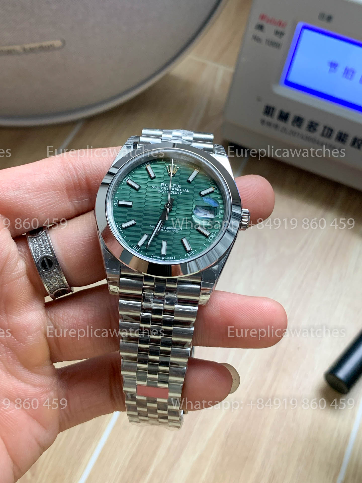 Rolex Datejust 41 M126300-0022 quadrante verde versione migliore 1:1 VS Fabbrica