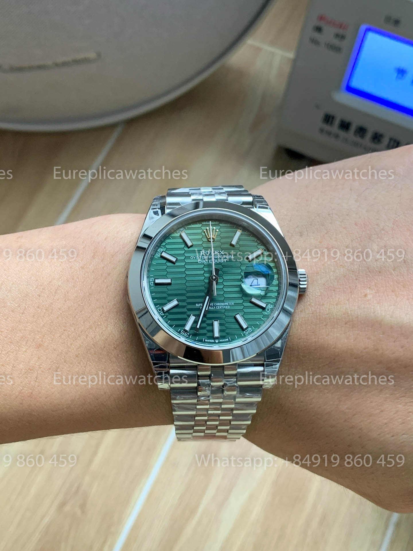 Rolex Datejust 41 M126300-0022 quadrante verde versione migliore 1:1 VS Fabbrica