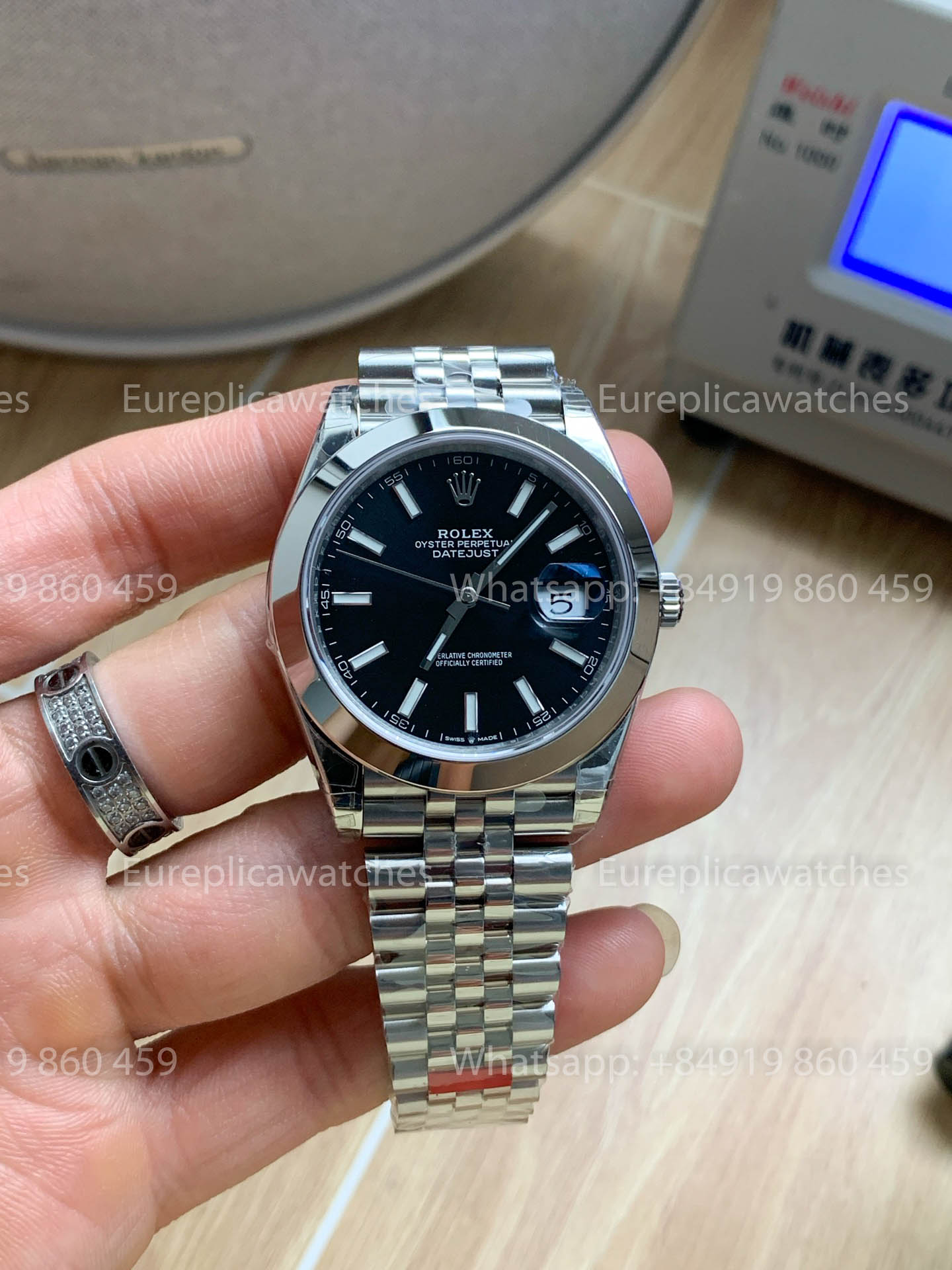 Rolex Datejust 41 M126300 quadrante nero Smooth lunetta versione migliore 1:1 VS Fabbrica