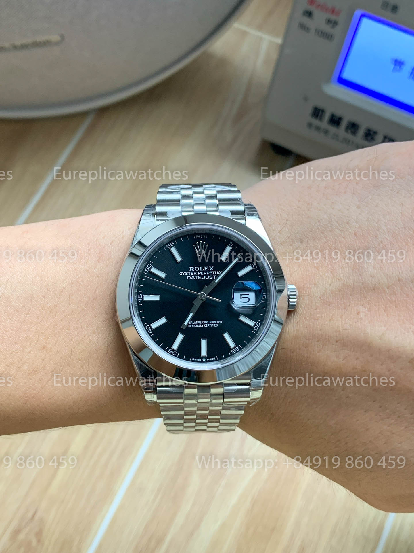 Rolex Datejust 41 M126300 quadrante nero Smooth lunetta versione migliore 1:1 VS Fabbrica