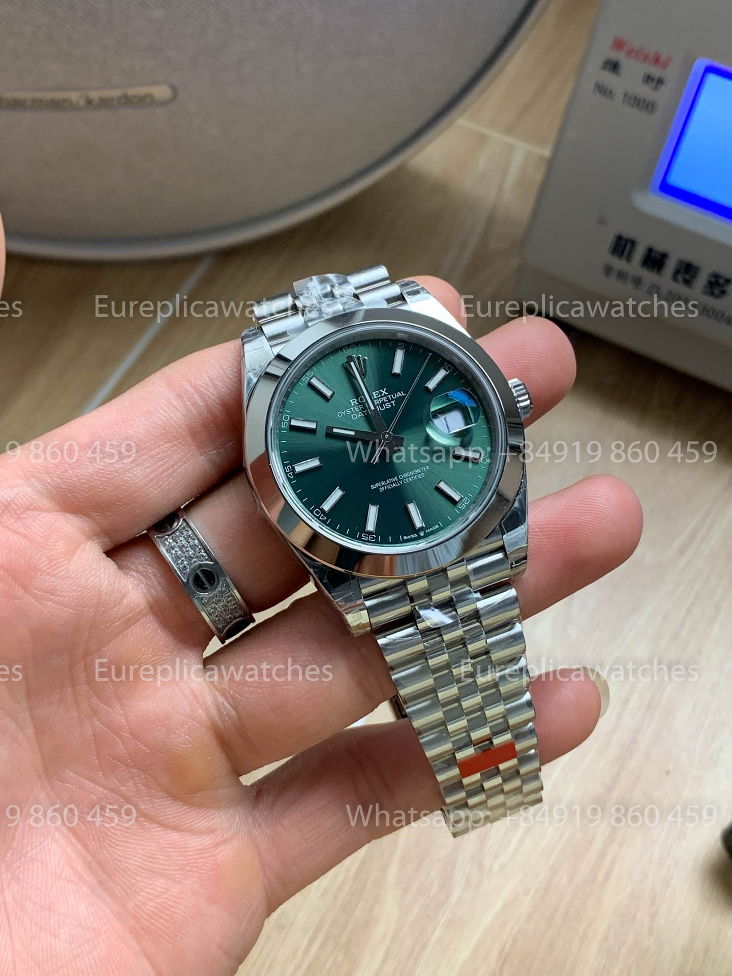 Rolex Datejust 41 M126300-0020 quadrante verde versione migliore 1:1 VS Fabbrica