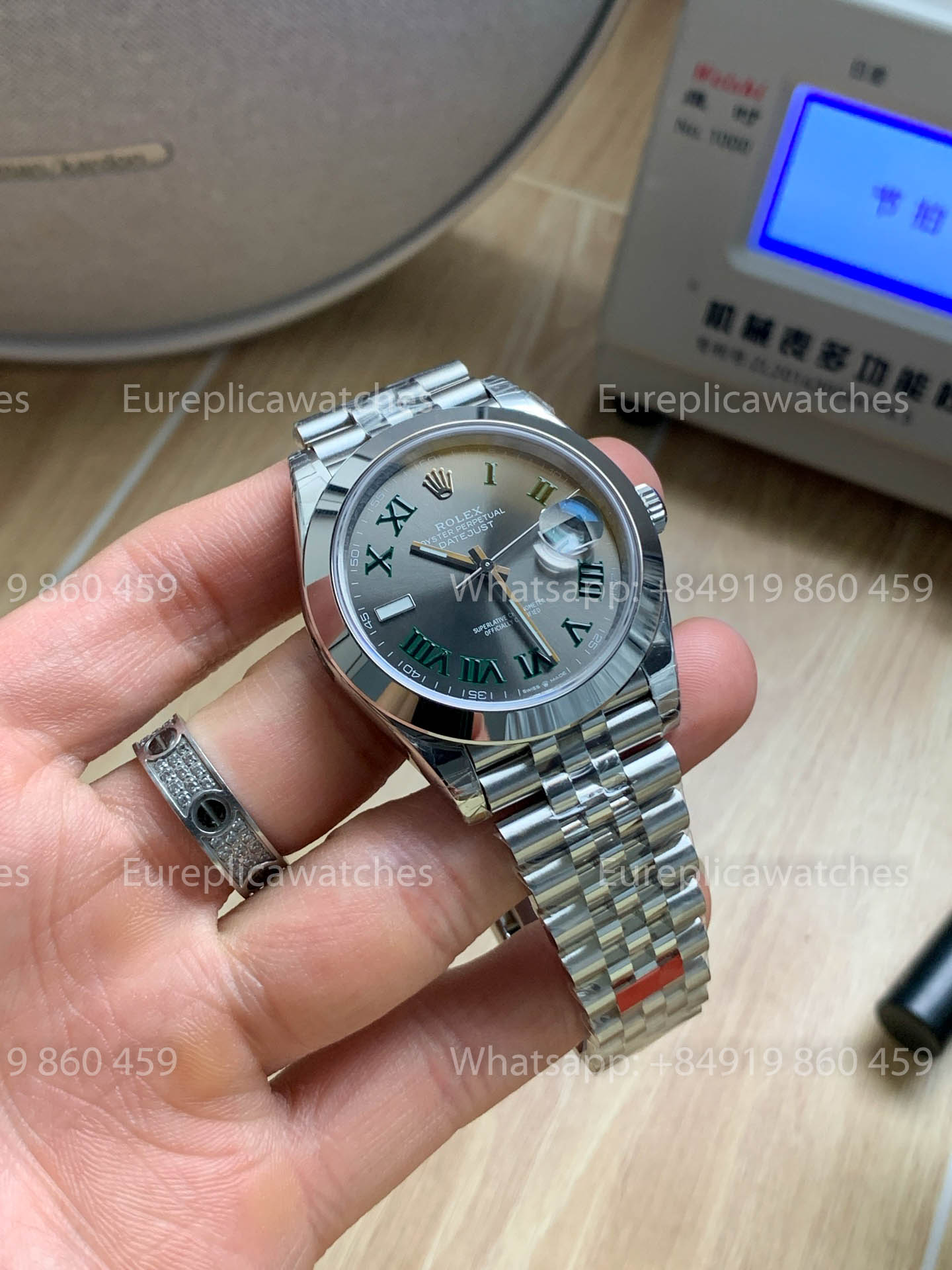 Rolex Datejust 41 M126300 Wimbledon quadrante Smooth lunetta versione migliore 1:1 VS Fabbrica