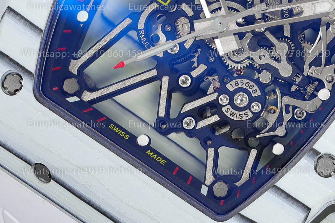 Richard Mille RM35-01 White Carbon versione migliore 1:1 White Rubber cinturino ZF Fabbrica