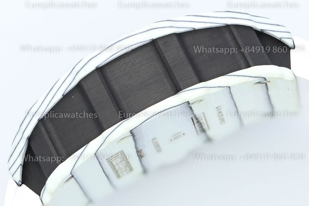 Richard Mille RM35-01 White Carbon versione migliore 1:1 White Rubber cinturino ZF Fabbrica