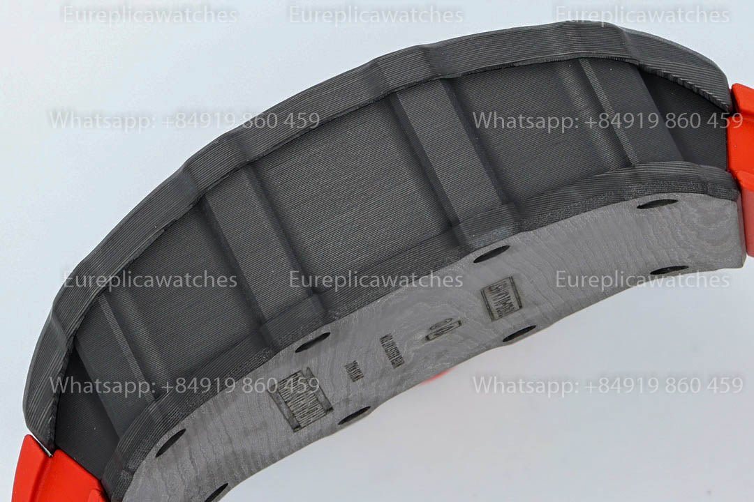 Richard Mille RM35-01 Black Carbon versione migliore 1:1 Red Rubber cinturino ZF Fabbrica