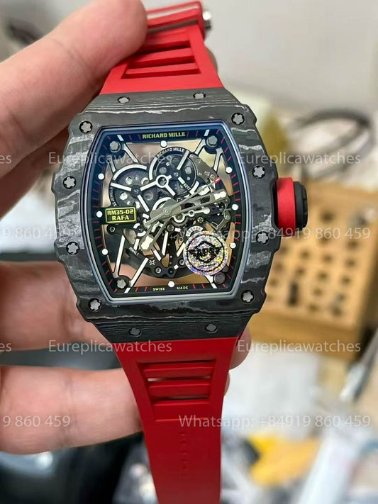 Richard Mille RM035-02 Rafael Nadal versione migliore 1:1 APS Fabbrica Red cinturino