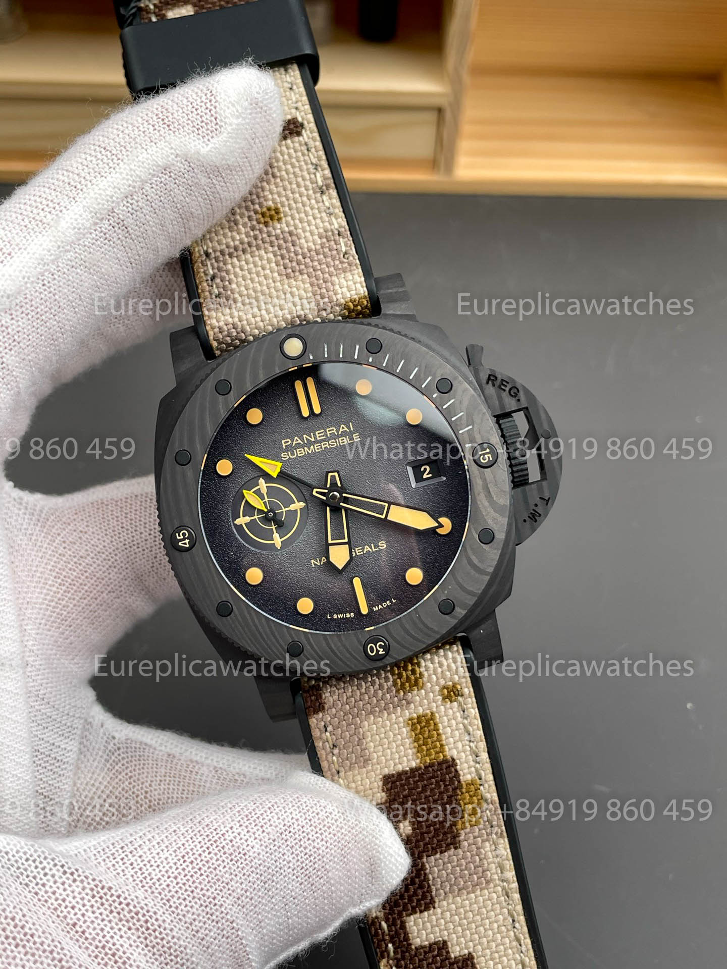 Panerai Submersible Series PAM1513 Carbotech de inspiración militar 1:1 VS Fabbrica