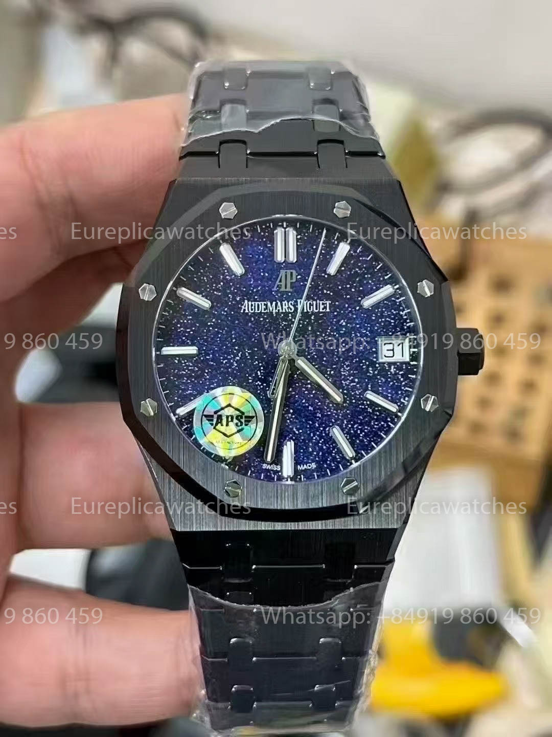 Audemars Piguet Royal Oak 15500ST New Blu Grain Pattern quadrante versione migliore 1:1 APS Fabbrica
