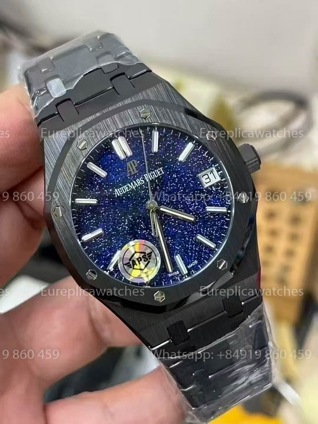 Audemars Piguet Royal Oak 15500ST New Blu Grain Pattern quadrante versione migliore 1:1 APS Fabbrica