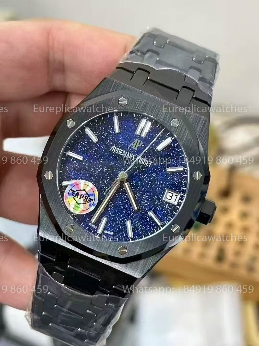 Audemars Piguet Royal Oak 15500ST New Blu Grain Pattern quadrante versione migliore 1:1 APS Fabbrica