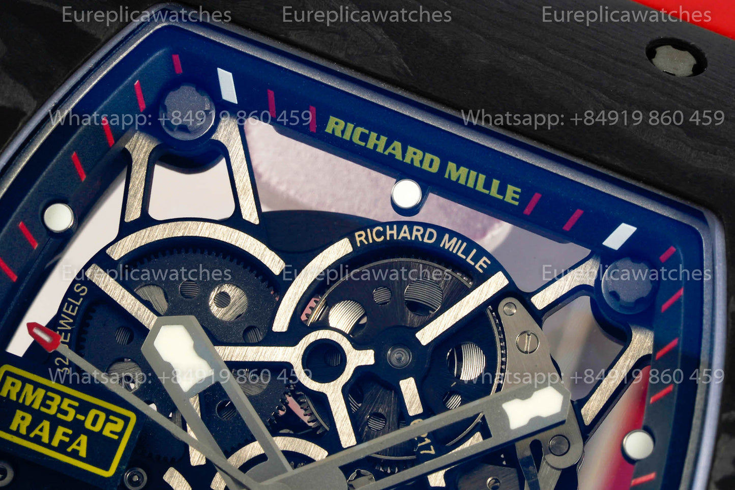 Richard Mille RM35-02 Rafael Nadal Red cinturino TPT versione migliore 1:1 VA Fabbrica