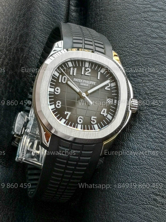 Patek Philippe Aquanaut 5167 Nero Gomma cinturino versión migliore 1:1 BBF Fabbrica Grigio quadrante