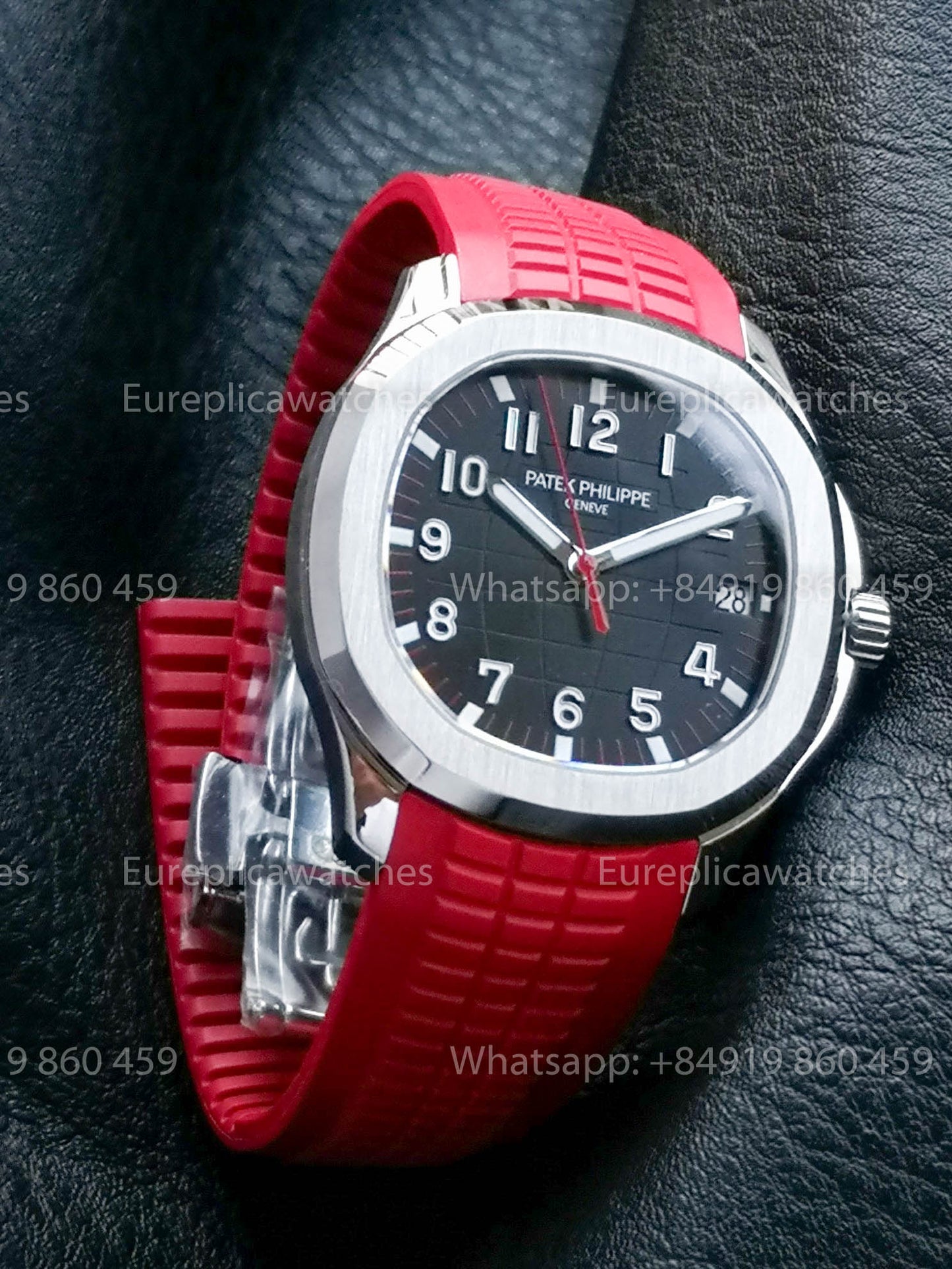 Patek Philippe Aquanaut 5167 Red Gomma cinturino versão melhor 1:1 BBF Fabbrica quadrante preto