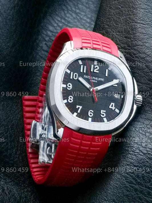 Patek Philippe Aquanaut 5167 Red Gomma cinturino versione migliore 1:1 BBF Fabbrica quadrante nero
