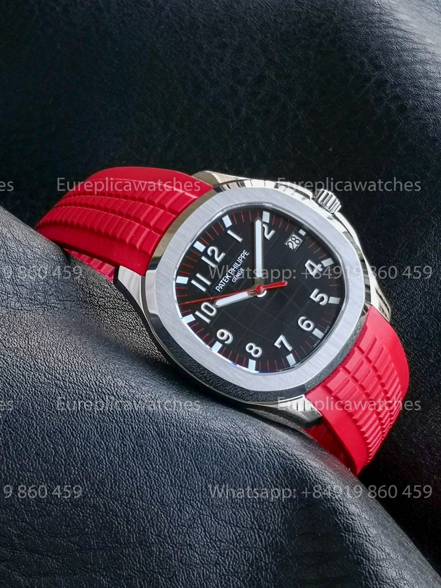 Patek Philippe Aquanaut 5167 Red Gomma cinturino versão melhor 1:1 BBF Fabbrica quadrante preto