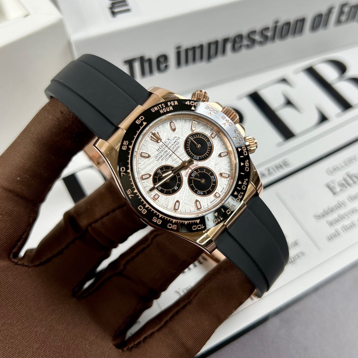 Rolex Cosmograph Daytona 116515LN quadrante in meteorite 18k Rosa Oro Coated