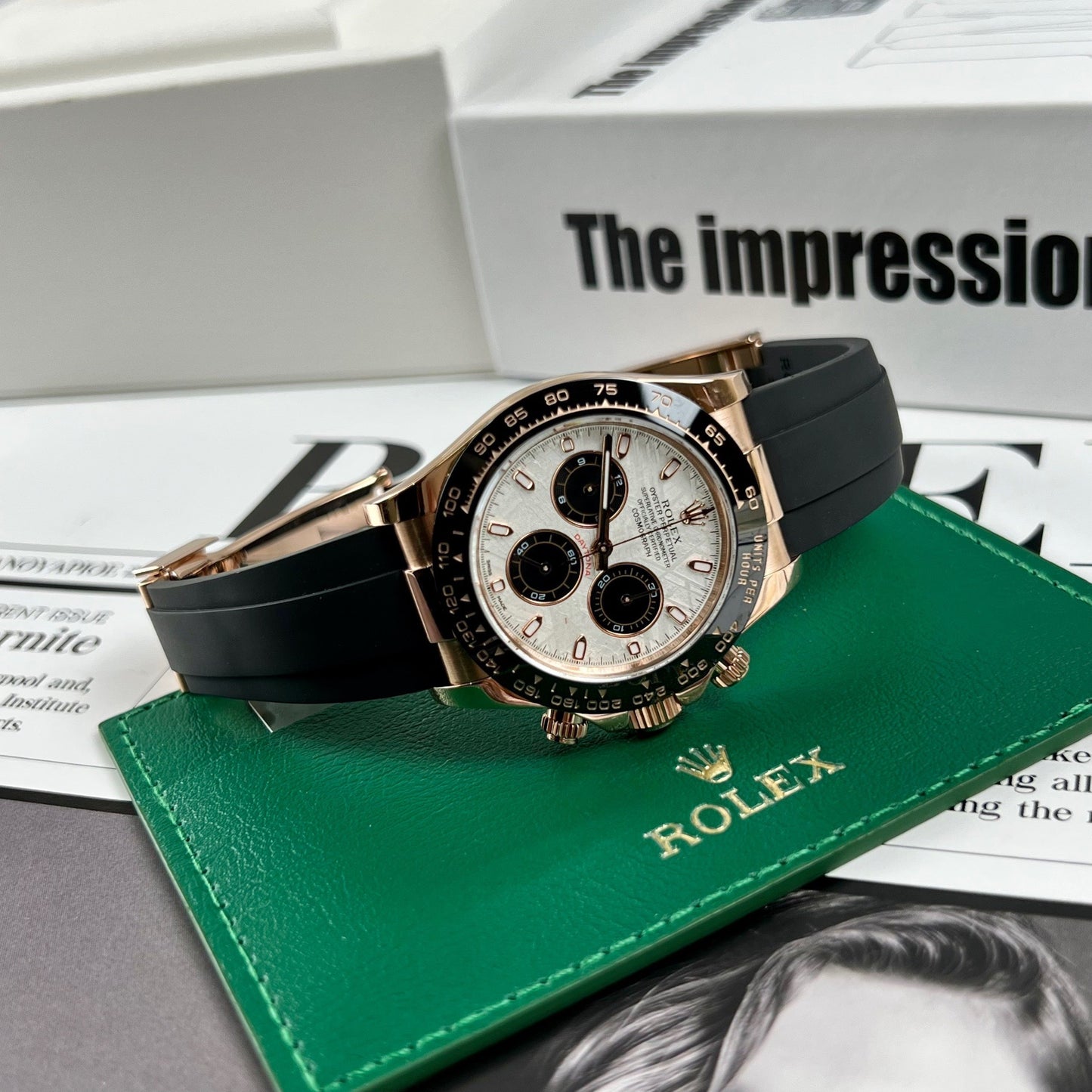 Rolex Cosmograph Daytona 116515LN quadrante in meteorite 18k Rosa Oro Coated
