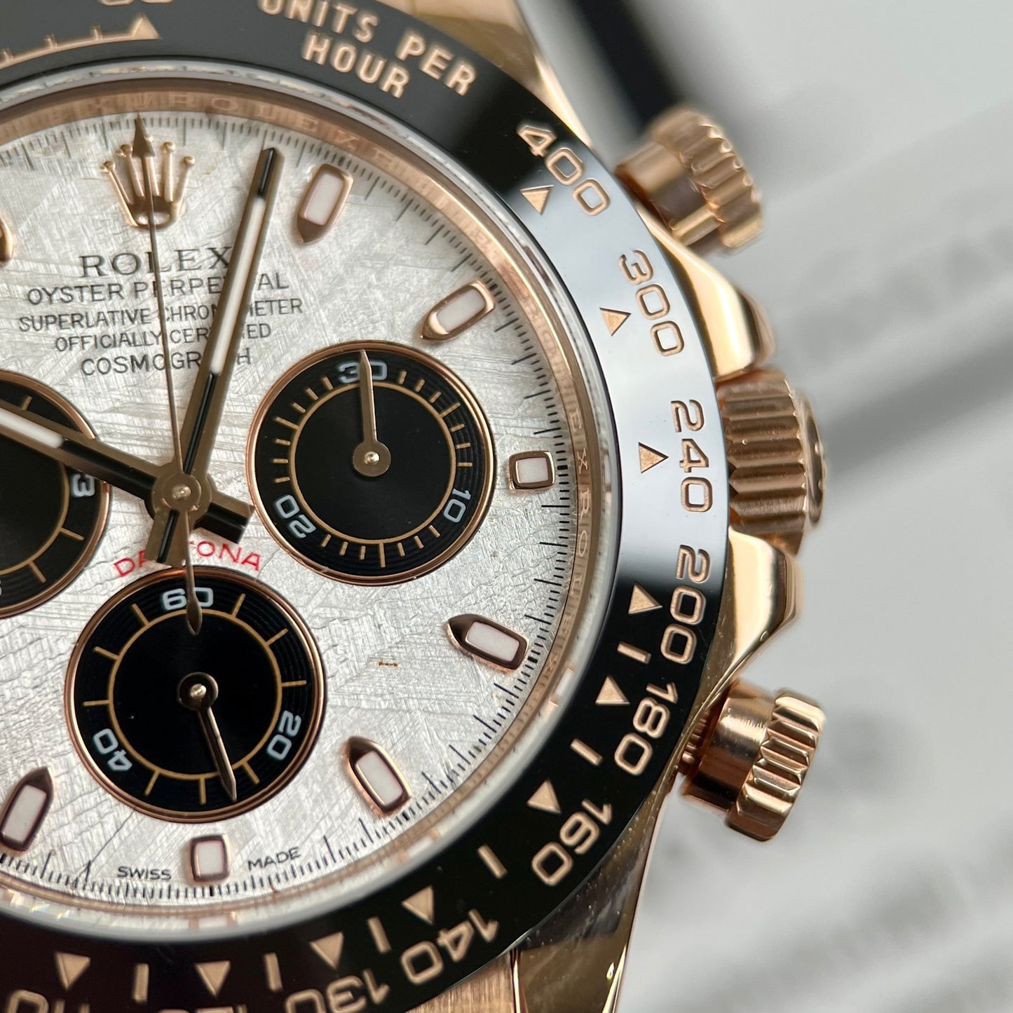 Rolex Cosmograph Daytona 116515LN quadrante in meteorite 18k Rosa Oro Coated